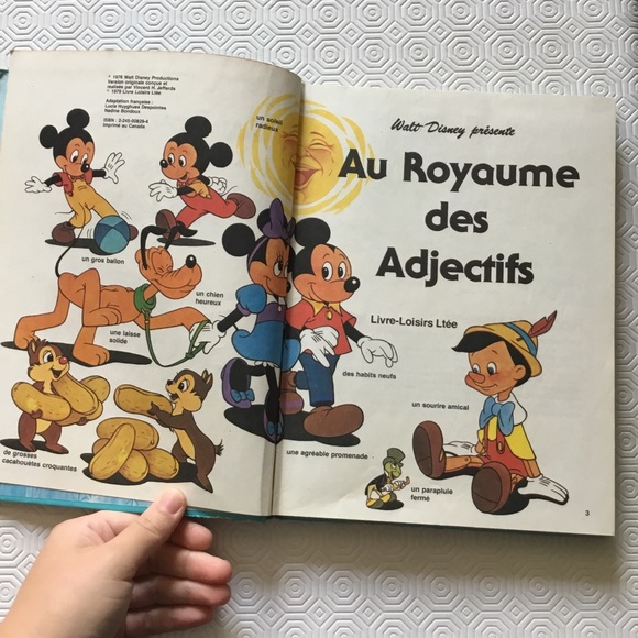 [4/35$] Disney Book Au Royaume des Adjectifs 1976 - Picture 2 of 9